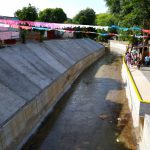 Inauguración de la primera etapa del revestimiento del cauce Domitila Lugo