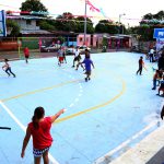 Comuna capitalina restaura totalmente cancha deportiva en barrio Domitila Lug