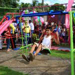 Realizan mejoras en el parque del barrio Carlos Marx