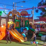 Familias de cuatro barrios celebran reinauguración del parque Camilo Ortega
