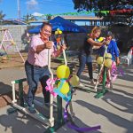 Instalan gimnasio al aire libre en el parque comunitario de Villa Venezuela