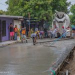 Municipalidad reviste seis cuadras nuevas con concreto hidráulico en el barrio Hialeah