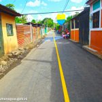 Calles asfaltadas en la vía principal del barrio 19 de Febrero