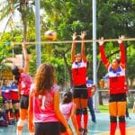 Semifinal de Voleibol en el parque Luis Alfonso Velásquez Flores