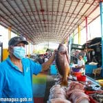 Comerciantes del mercado Israel Lewites celebran la construcción del nuevo Galerón de los Mariscos