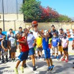 Comuna apertura Academia de Baloncesto en el parque Japonés