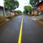 Obra de mejoramiento vial en el barrio Omar Torrijos