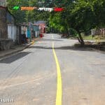 Familias del barrio Adolfo Reyes inauguran revestimiento de calles