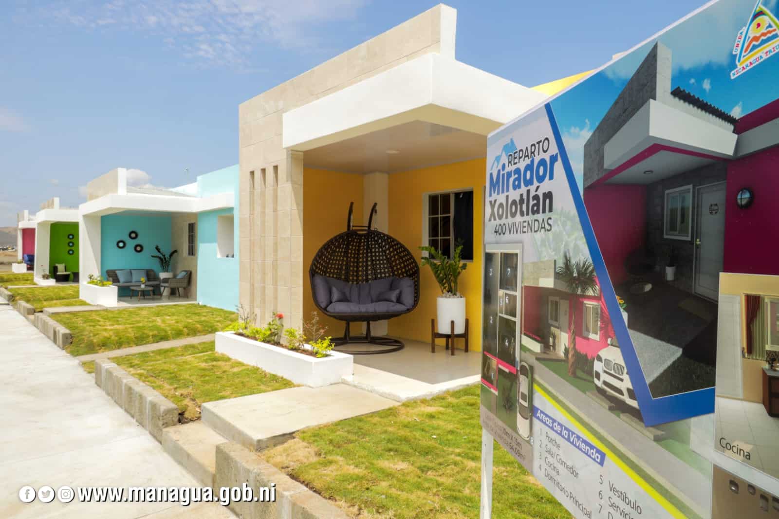 Autoridades capitalinas presentan casas modelos de la nueva Urbanización  “Mirador Xolotlán” - Alcaldía de Managua