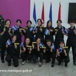 Equipo de béisbol femenino Yomiuri Gigantes de Japón llega a Managua